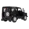 Land Rover Defender czarny RASTAR model 1:14 Zdalnie sterowanie auto + Pilot 2,4 GHz + Ręcznie otwierane drzwi
